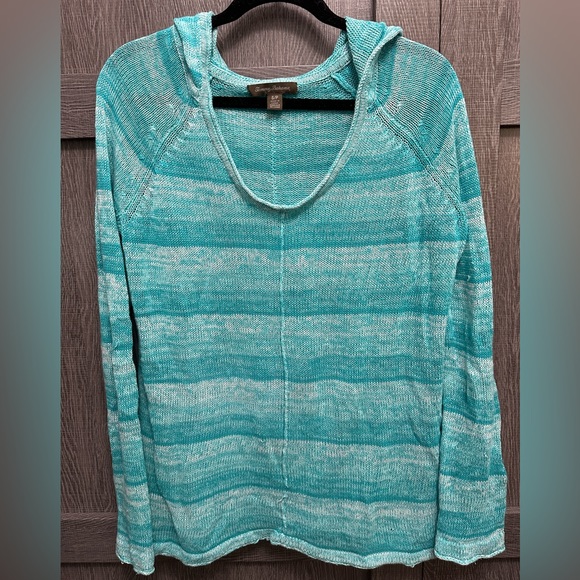 Tommy Bahama Tops - Like New Tommy bahama Turquoise Ombré Sweater Hoodie